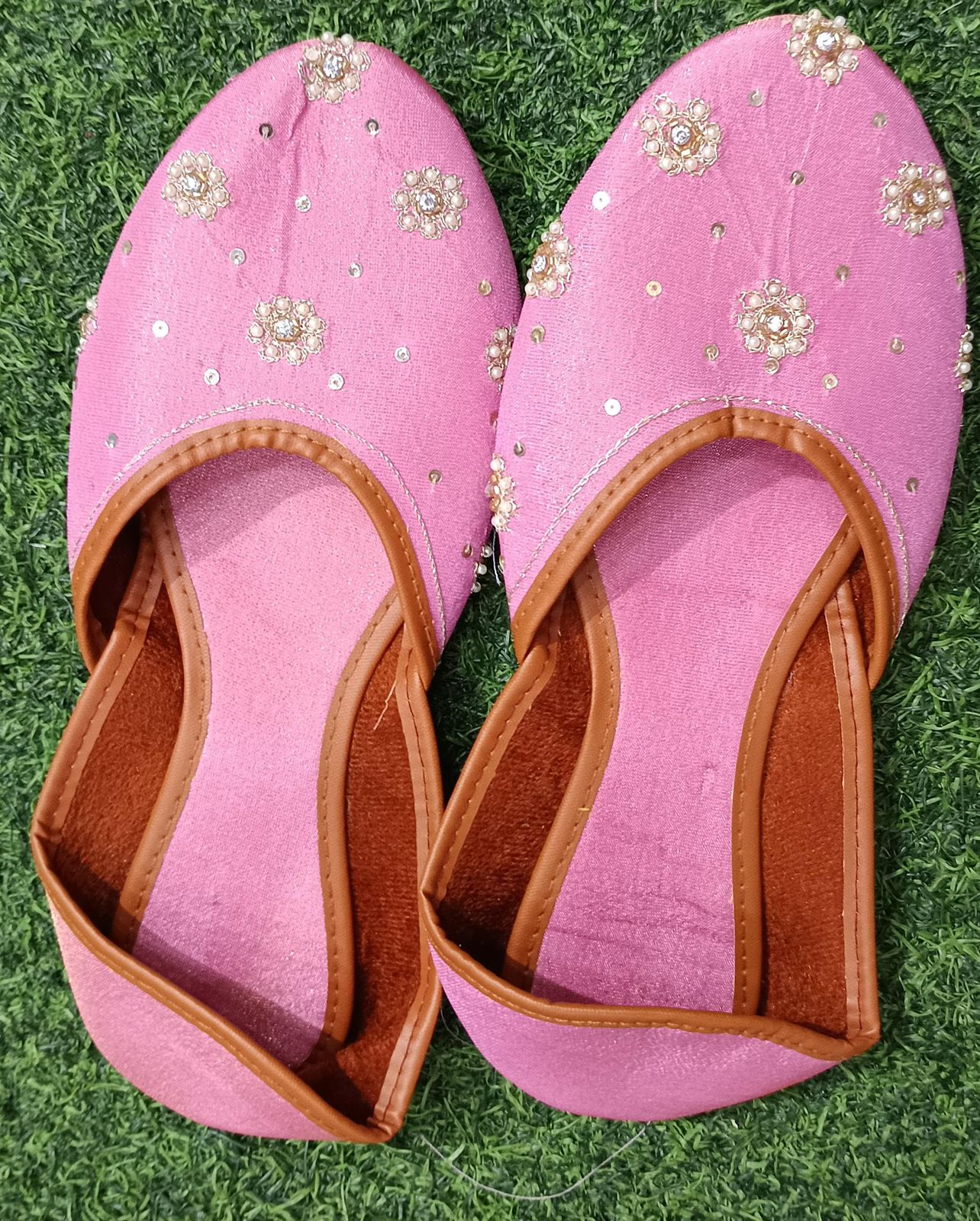 Pure Shimar Handwork Suit Set with Embroidered Potli & Jutti