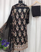 Elegant Pure Organza Embroidered Suit with Stone Work and Chiffon Dupatta
