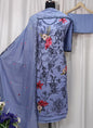 Cotton Linen Shirt with Embroidery Cut Work