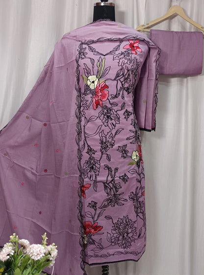 Cotton Linen Shirt with Embroidery Cut Work