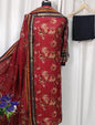 Pure Muslin Digital Print Suit with Banarasi Border Dupatta