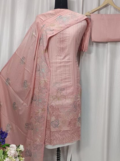 Pure Mal Chanderi Shirt with Elegant Embroidery Work