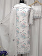 Pure Cotton Suit with Digital Print & Organza Embroidery Work