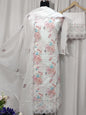 Pure Mal Chanderi cotton shirt with full front embroidery work