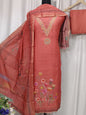 Cotton Linen with Digital Print and Neck Embroidery Work