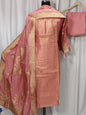 Pure Shimar Suit Set with Neck Handwork and Banarasi Dupatta